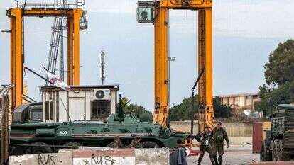 בסיס טרטוס בסוריה, הבוקר. | Bakr ALKASEM / AFP