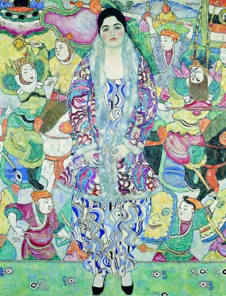 גוסטב קלימט, דיוקן פרדריקה מריה בר 1916 . | באדיבות מוזיאון תל אביב לאמנות