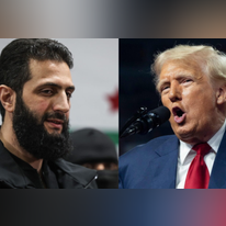 נשיא ארה"ב הנבחר דונלד טראמפ ומנהיג המורדים הסורים, אבו מוחמד אל-ג'ולאני. צילומים: AFP