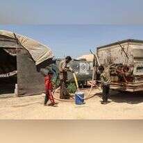 הנושא הכי מטריד בסוריה. חלוקת מים באידליב. | גטי אימג'ס