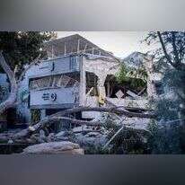 הריסות בבית הספר ברמת גן לאחר פגיעת ראש הטיל. | אבשלום ששוני / פלאש 90