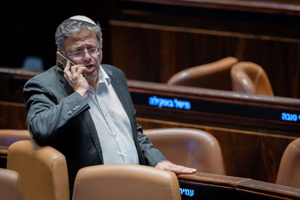 בן־גביר במליאה, השבוע. | חיים גולדברג, פלאש 90