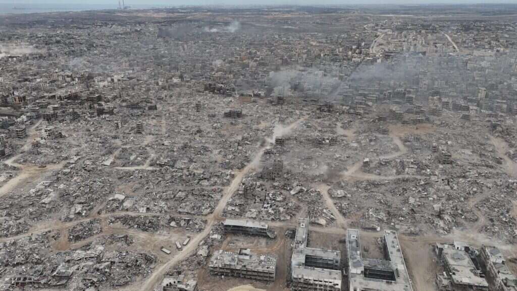 העיר ג'באליה בעזה, ערב הפסקת האש | מתוך חשבון הטלגרם של עמית סגל