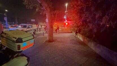 זירת נפילת הטיל בתל אביב. דוברות מד"א