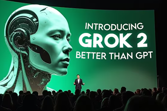 אילון מאסק מציג את גרוק 2 . | מסך מיוטיוב