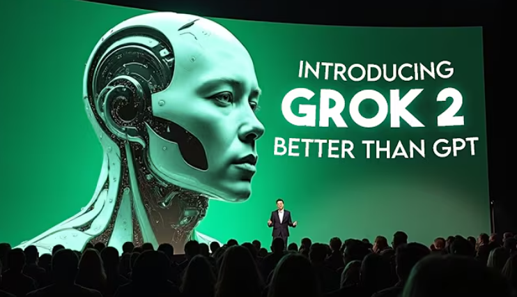 אילון מאסק מציג את גרוק 2 . | מסך מיוטיוב