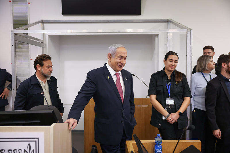 נתניהו באולם המשפט. | מוטי מילרוד, פלאש 90