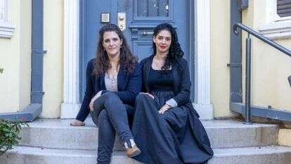 "אי אפשר להגיד לילדים 'היי, תראו ציפור', כשכל האדמה תחתיהם בוערת". אלדד (משמאל) וגבירץ. | יוסי אלוני