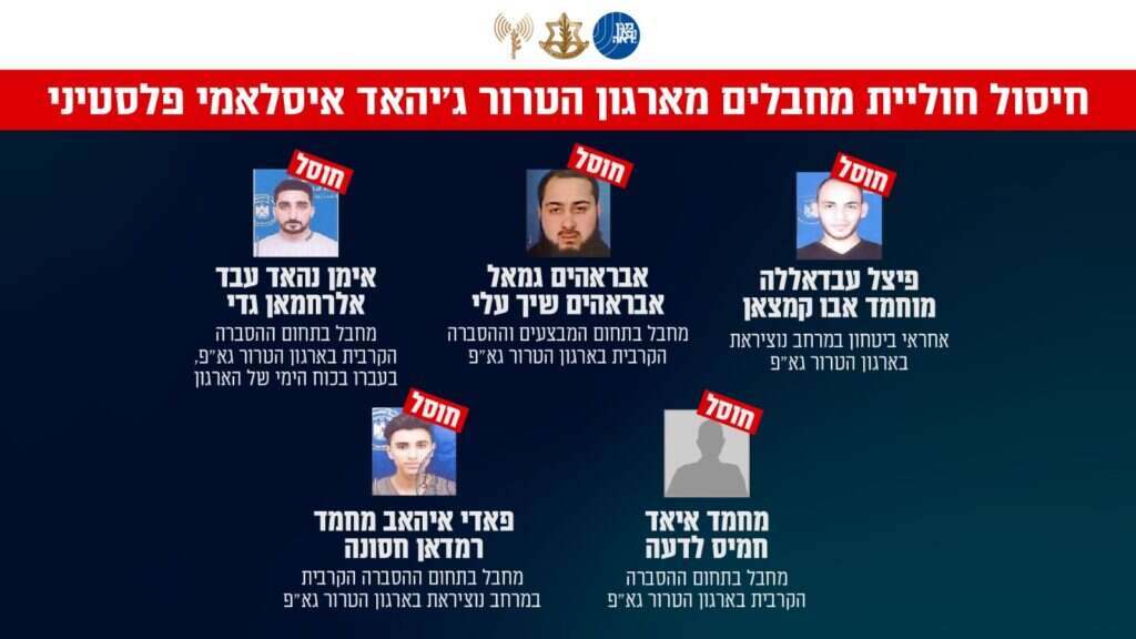 אינפוגרפיקה בנושא חיסול המחבלים. קרדיט: דובר צה"ל