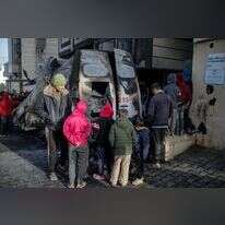 רכב המחבלים שהותקף. | EPA