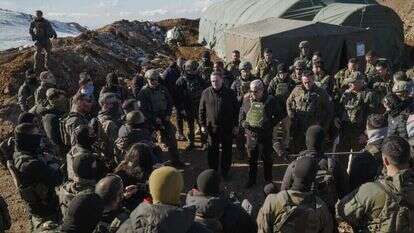 הלוי, נתניהו וכץ בחרמון בשבוע שעבר. | דובר צה"ל