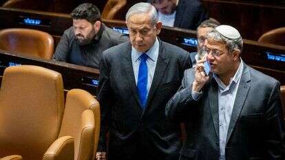 ראש הממשלה בנימין נתניהו והשר לביטחון לאומי איתמר בן גביר | יונתן זינדל, פלאש 90