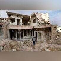 שרידי בית הכנסת העתיק. | AP Hussein Malla