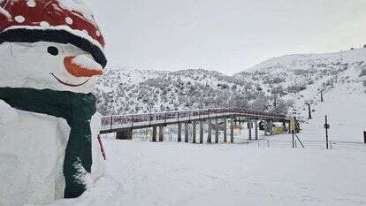 שלג באתר החרמון, בשבוע שעבר. | אתר החרמון