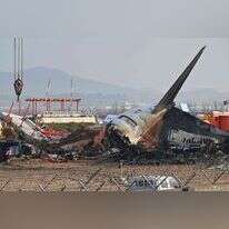 המטוס לאחר ההתרסקות. קרדיט: AFP