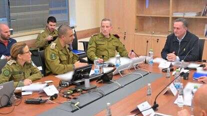 שר הביטחון, סגן הרמטכ"ל וראש אכ"א בדיון על גיוס חרדים. | שלומי אמסלם, משרד הביטחון