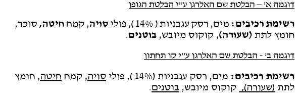 שיטת סימון האלרגנים החדשה על פי הרגולציה האירופאית