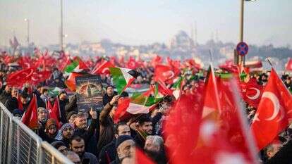 הפגנה נגד ישראל בטורקיה. | איי.אף.פי
