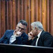 לפיד וסער. | Yonatan Sindel/Flash90