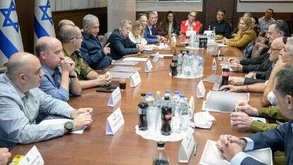 פגישת חברי הוועדה ונתניהו, היום. | מעיין טואף / לע"מ