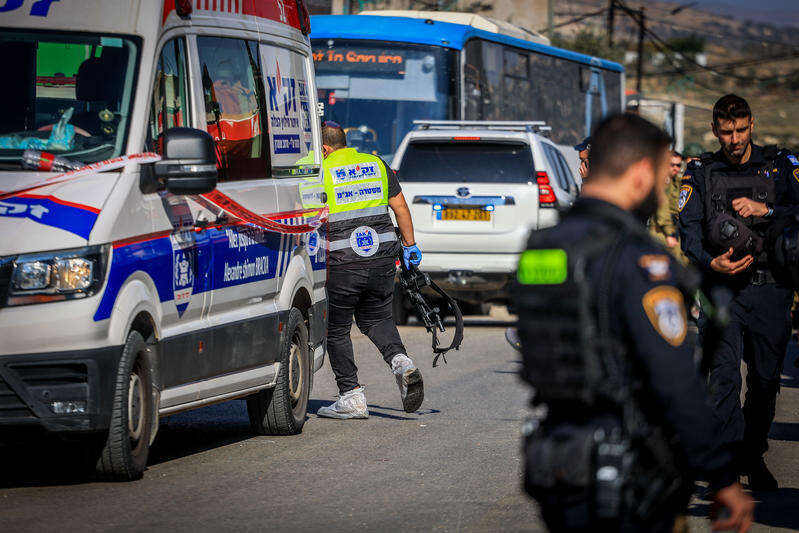 זירת הפיגוע ליד קדומים, היום. | איתי רון, פלאש 90