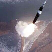 תמונה שפרסמה סוכנות הידיעות הצפון קוריאנית KCNA מניסוי הטילים של צפון קוריאה | סוכנות הידיעות הצפון קוריאנית