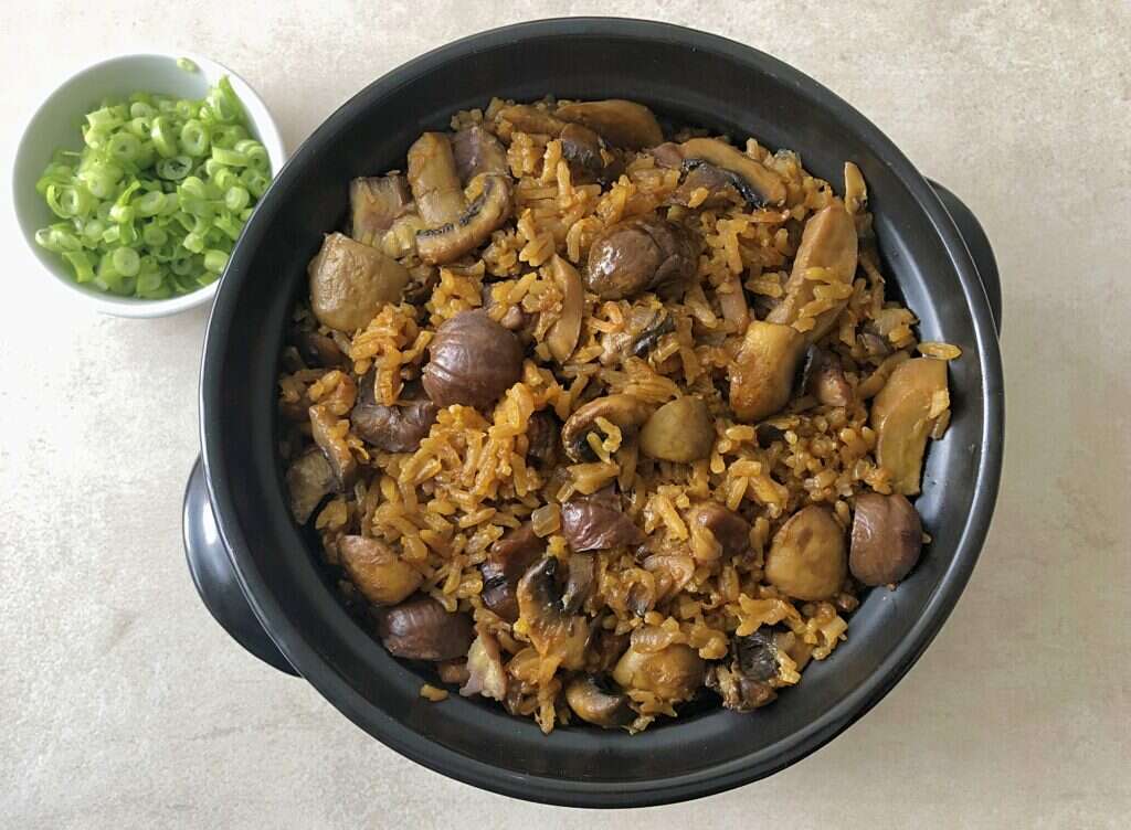 אורז עם פטריות וערמונים. | עֹז תלם אורז עם פטריות וערמונים. | עֹז תלם
