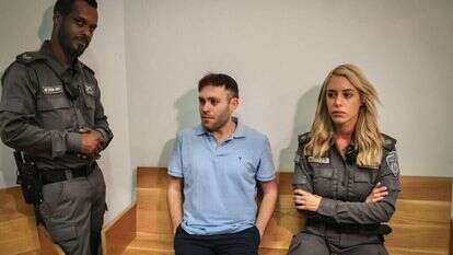 ארי רוזנפלד בדיון על שחרורו בבית המשפט בתל־אביב, בתחילת ינואר. | קוקו, פלאש 90