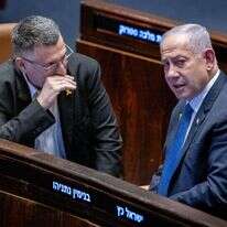 נתניהו וסער במליאת הכנסת. | חיים גולדברג, פלאש 90