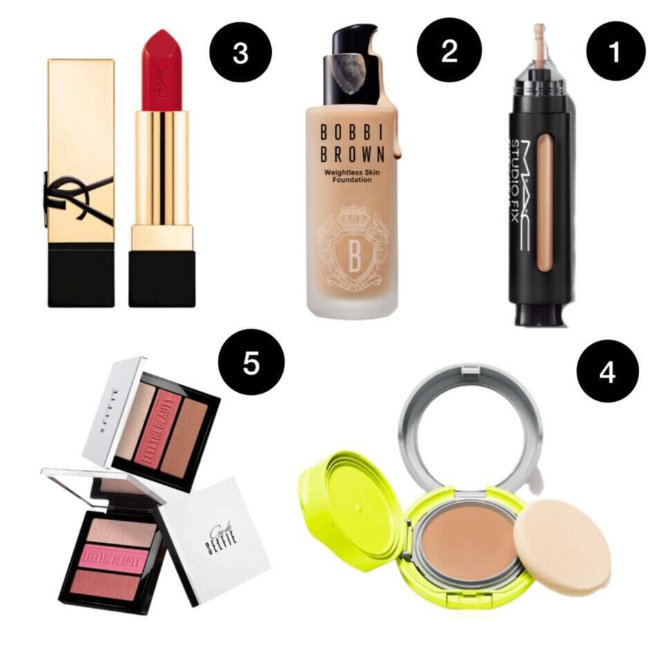 1)   קונסילר ומייק אפ של MAC. | יח"צ חו"ל 2) מייק אפ של בובי בראון.