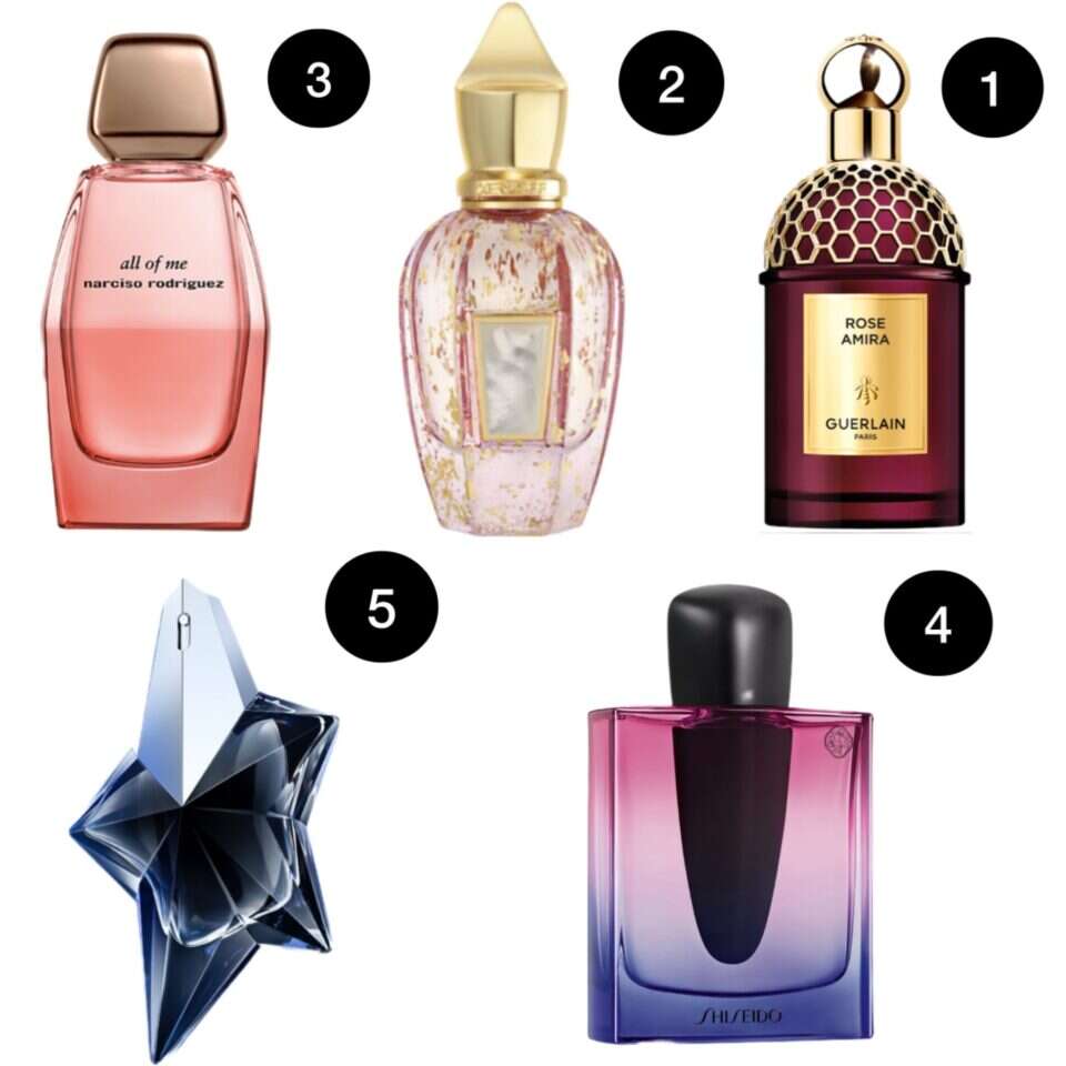 1)   בושם לנשים של גרלן. | יח"צ חו"ל 2) בושם לנשים של XERJOFF .