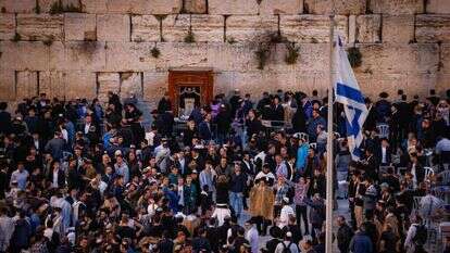 עצרת תפילה למען החטופים בכותל המערבי. | חיים גולדברג, פלאש 90
