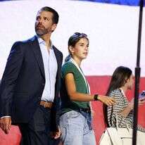 דונלד טראמפ ג'וניור עם בתו קאי. | AFP