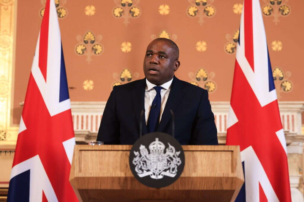 שר החוץ הבריטי דיוויד לאמי. | EPA