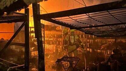 ההתפרעויות סמוך לפונדוק. תיעוד מבצעי כבאות והצלה יו"ש