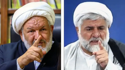 רזיני (מימין) ומוקייסה, | מסך מתוך iranintl