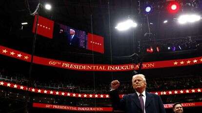 טראמפ נואם בהשבעה ביום שני. | איי.אף.פי