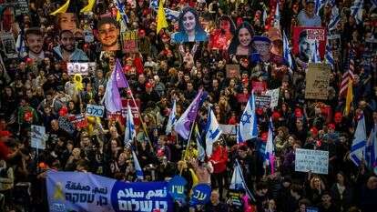 הפגנה בתל־אביב למען עסקת חטופים. | אריק מרמור, פלאש 90