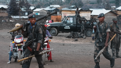 חיילי צבא קונגו בגומה. | מסך מיוטיוב