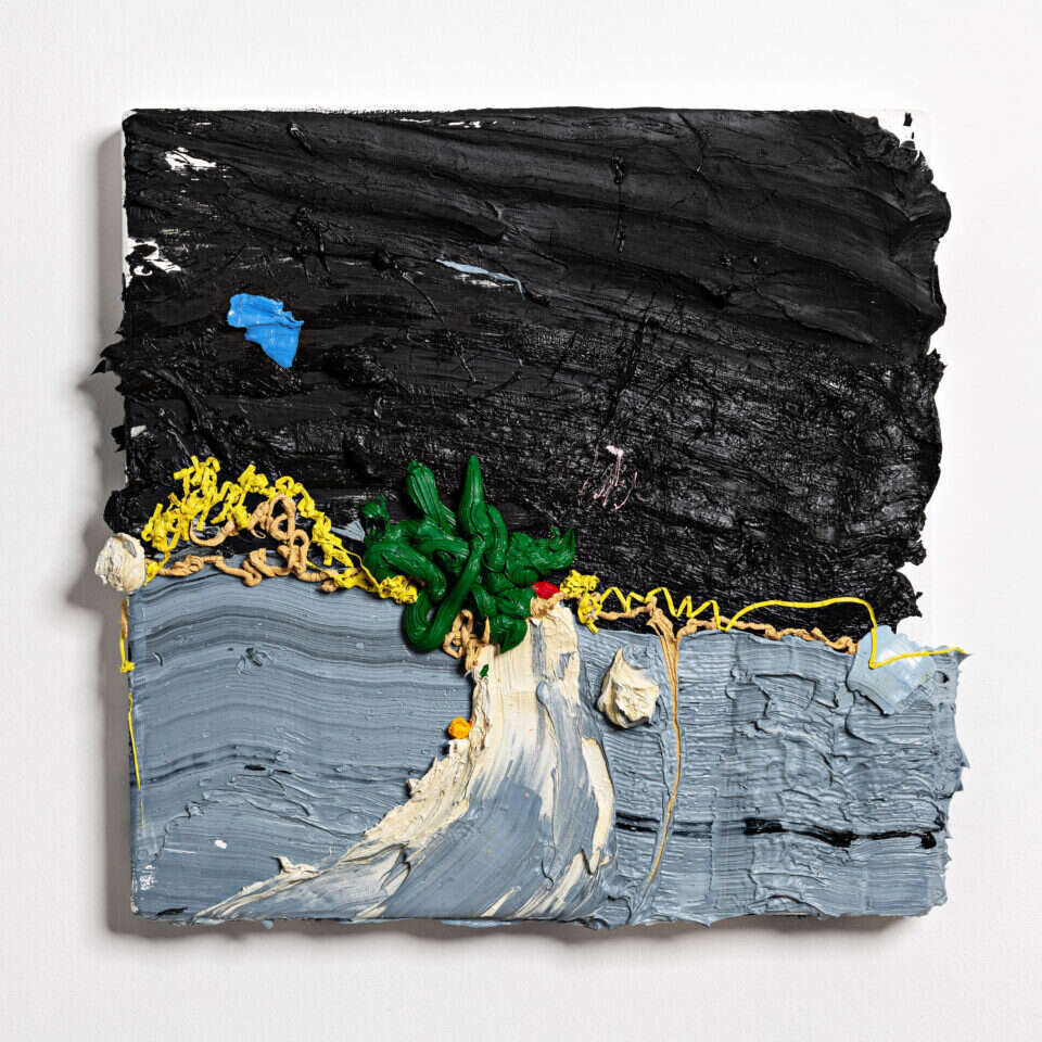 הרן כסלו, "הערב שלפני", שמן על עץ, 2023 הרן כסלו, "הערב שלפני", שמן על עץ, 2023