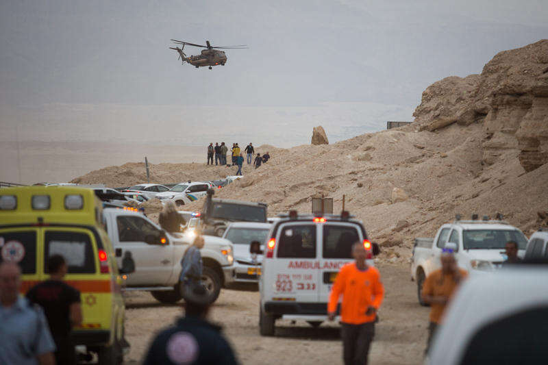 לא נעים להגיד, אבל החשיפה הגדולה למכינות התרחשה אחרי אסון נחל צפית". כוחות החילוץ שהוקפצו לנחל צפית , אפריל 2018. | הדס פרוש, פלאש 90