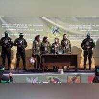 ניסיון של גוף מוכה מאוד להפגין שליטה. טקס השחרור שערך חמאס לתצפיתניות המשוחררות. | אי.פי.אי