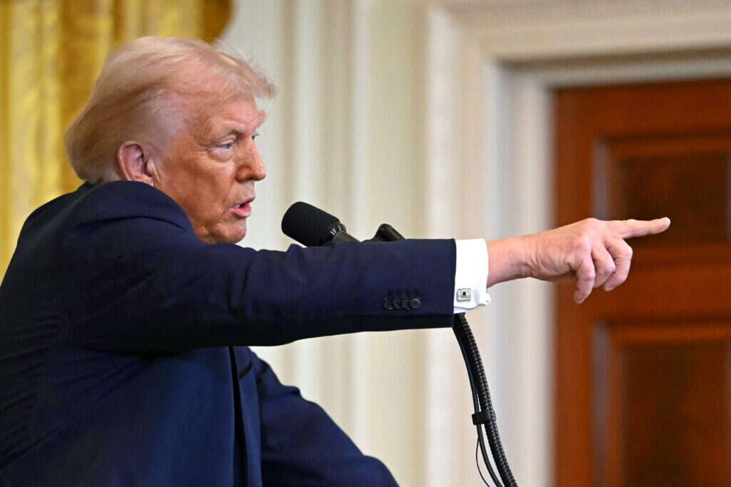 נשיא ארה"ב טראמפ נואם בבית הלבן. | AFP