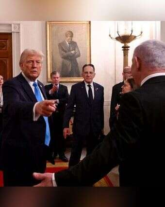 ראש הממשלה בנימין נתניהו ונשיא ארה"ב דונלד טראמפ, במהלך פגישתם בבית הלבן. | אבי אוחיון, לע״מ ראש הממשלה בנימין נתניהו ונשיא ארה"ב דונלד טראמפ, במהלך פגישתם בבית הלבן. | אבי אוחיון, לע״מ