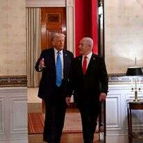 ראש הממשלה בנימין נתניהו ונשיא ארה"ב דונלד טראמפ, במהלך פגישתם בבית הלבן. | אבי אוחיון, לע״מ