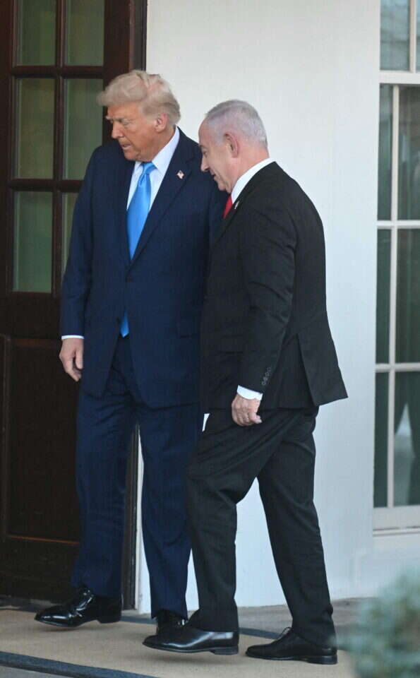 ברכה, לא רק למתנחלים. הצהרת טראמפ ונתניהו, השבוע. | EPA