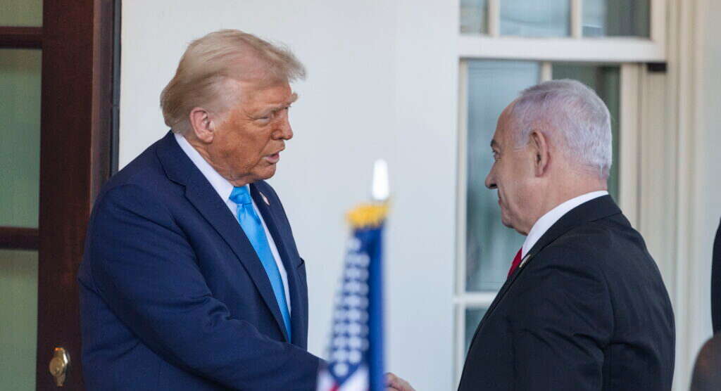 הצהרת טראמפ ונתניהו, השבוע. | EPA הצהרת טראמפ ונתניהו, השבוע. | EPA