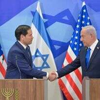 מרקו רוביו עם נתניהו בביקורו בישראל. | קובי גדעון, לע"מ