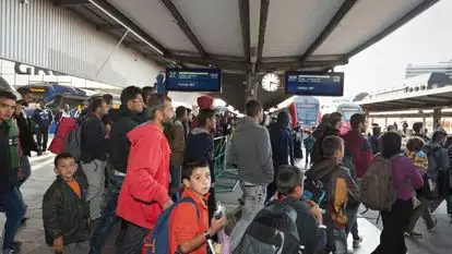 פליטים סורים במינכן, גרמניה. | שאטרסטוק