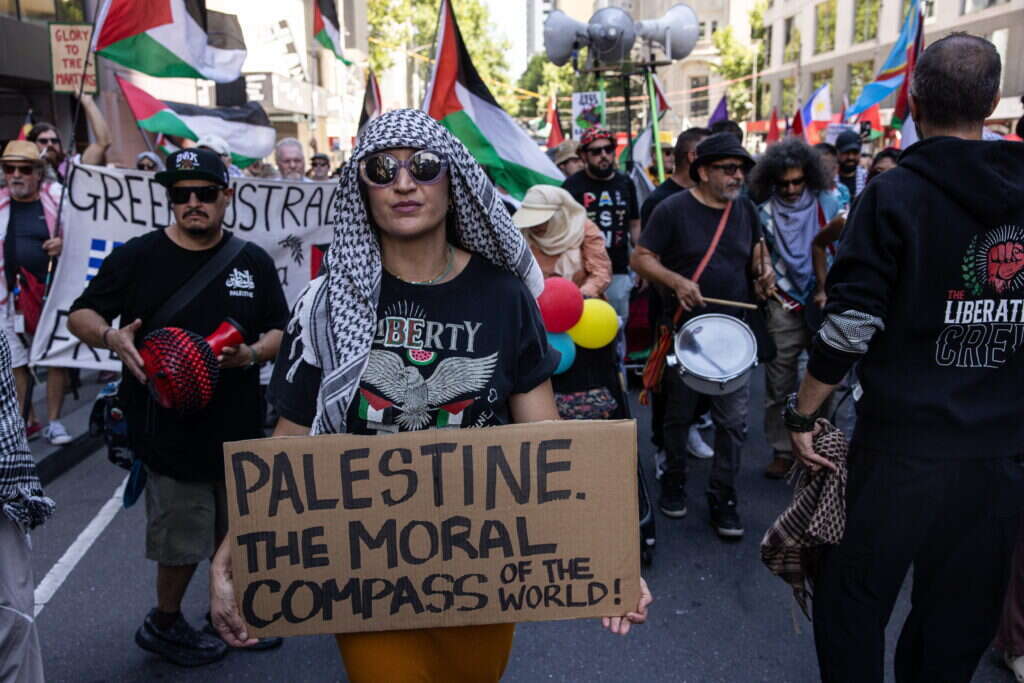 הפגנה פרו פלסטינית באוסטרליה | EPA